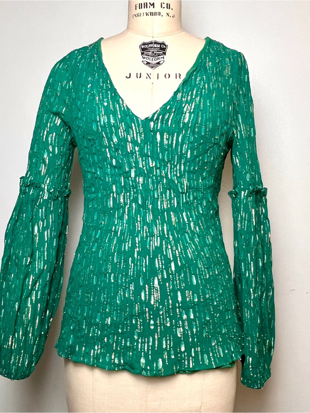 Sz. L Lilly Pulitzer Metallic Cleme Blouse